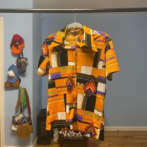 Fun Patterned Button Up Shirt